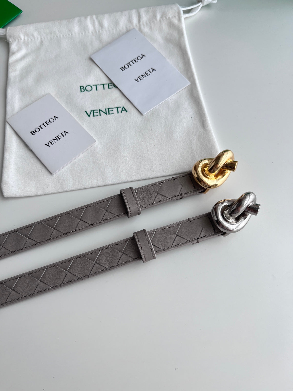 Ремінь Bottega Veneta з натуральної телячої шкіри