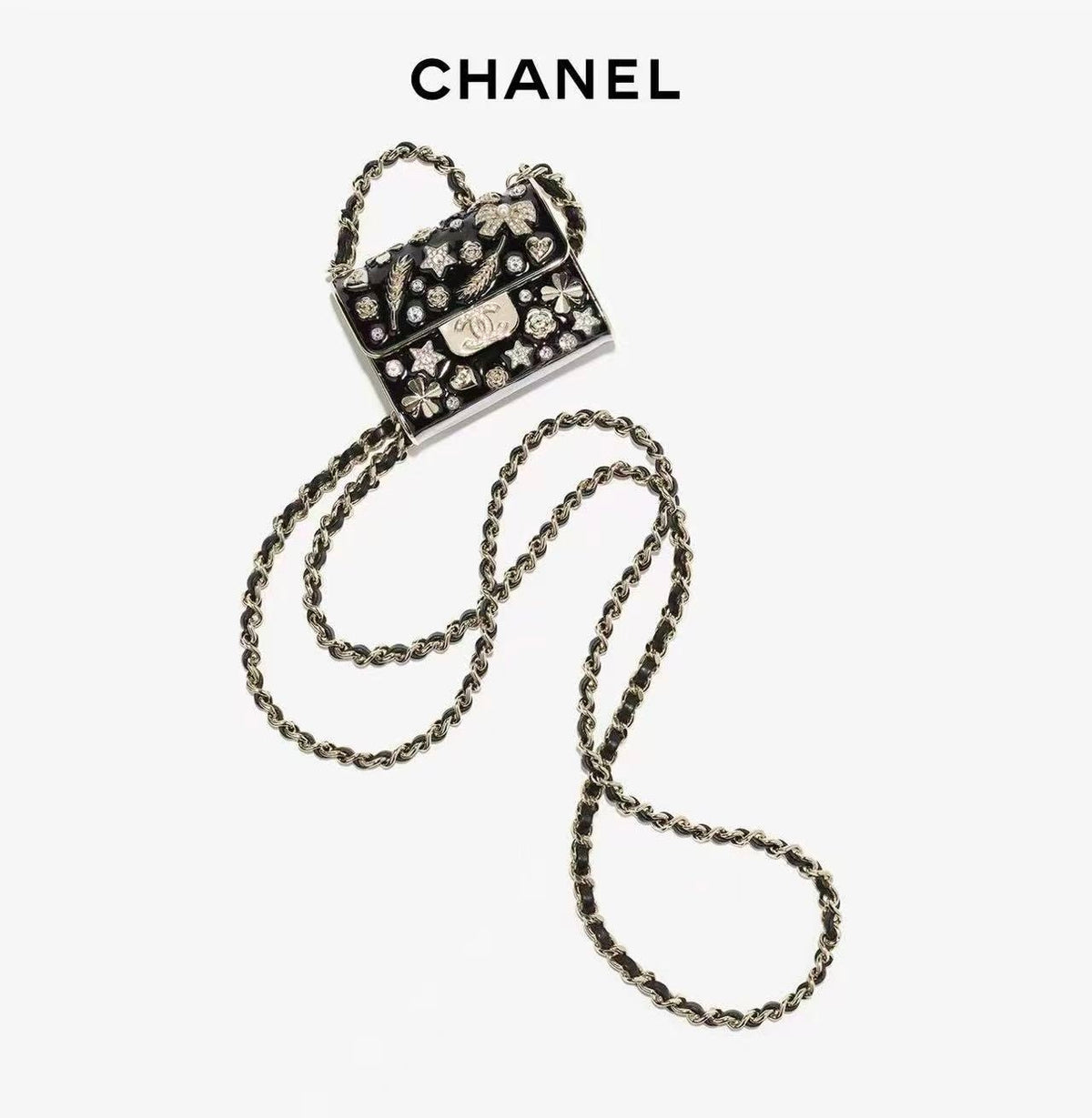 Мінісумка на ланцюжку Chanel зі смоли