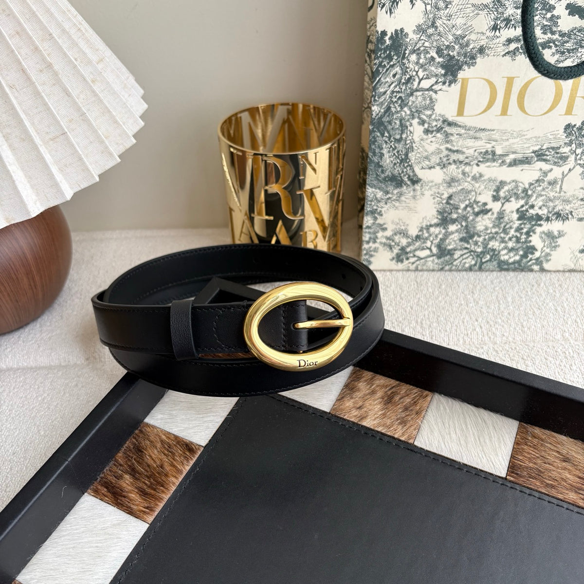 Ремінь Dior з натуральної телячої шкіри