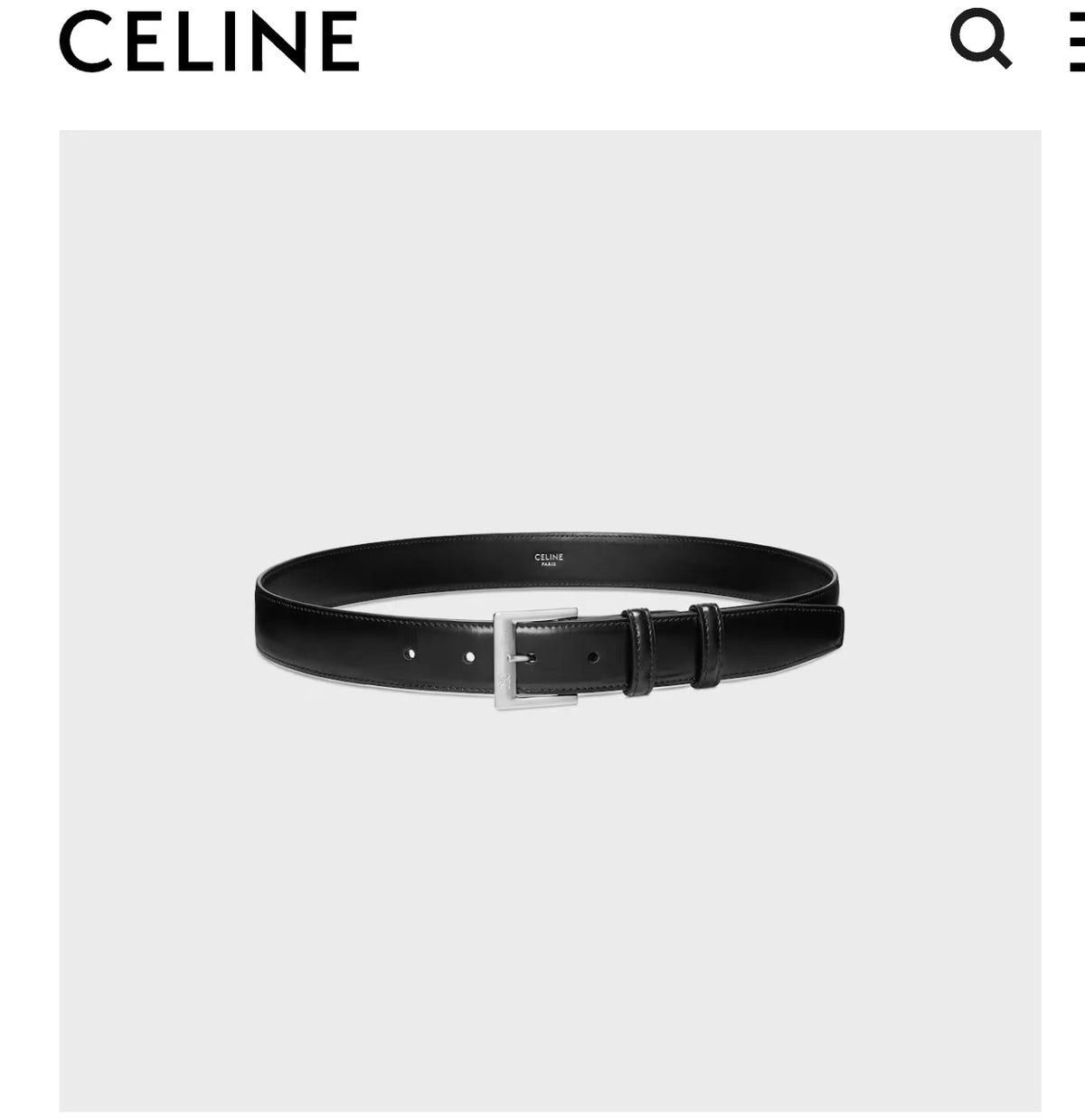 Ремінь Celine з натуральної шкіри