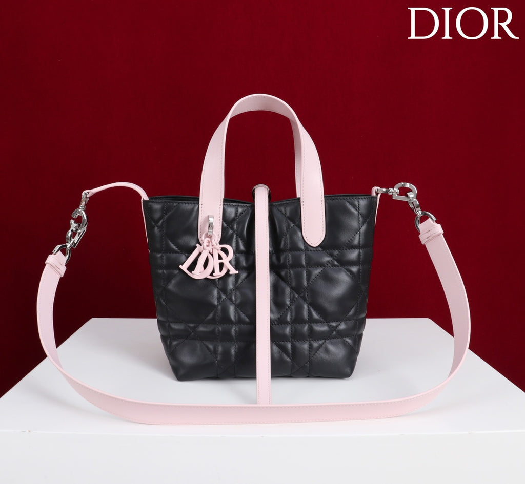Сумка з ручками Dior Toujours з натуральної шкіри, бежева — фото 1