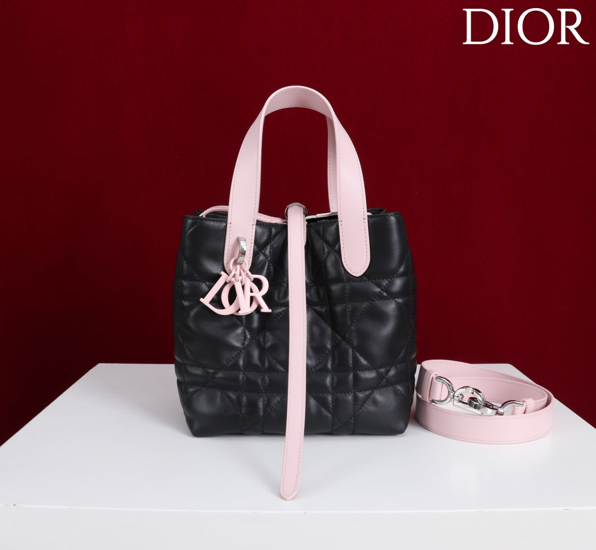 Сумка з ручками Dior Toujours з натуральної шкіри, бежева — фото 5