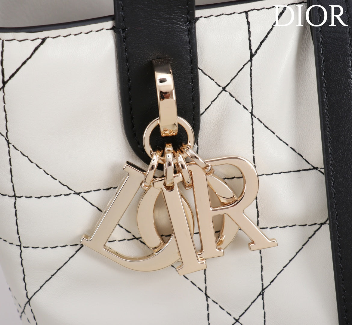 Сумка з ручками Dior Toujours з натуральної шкіри, бежева — фото 8