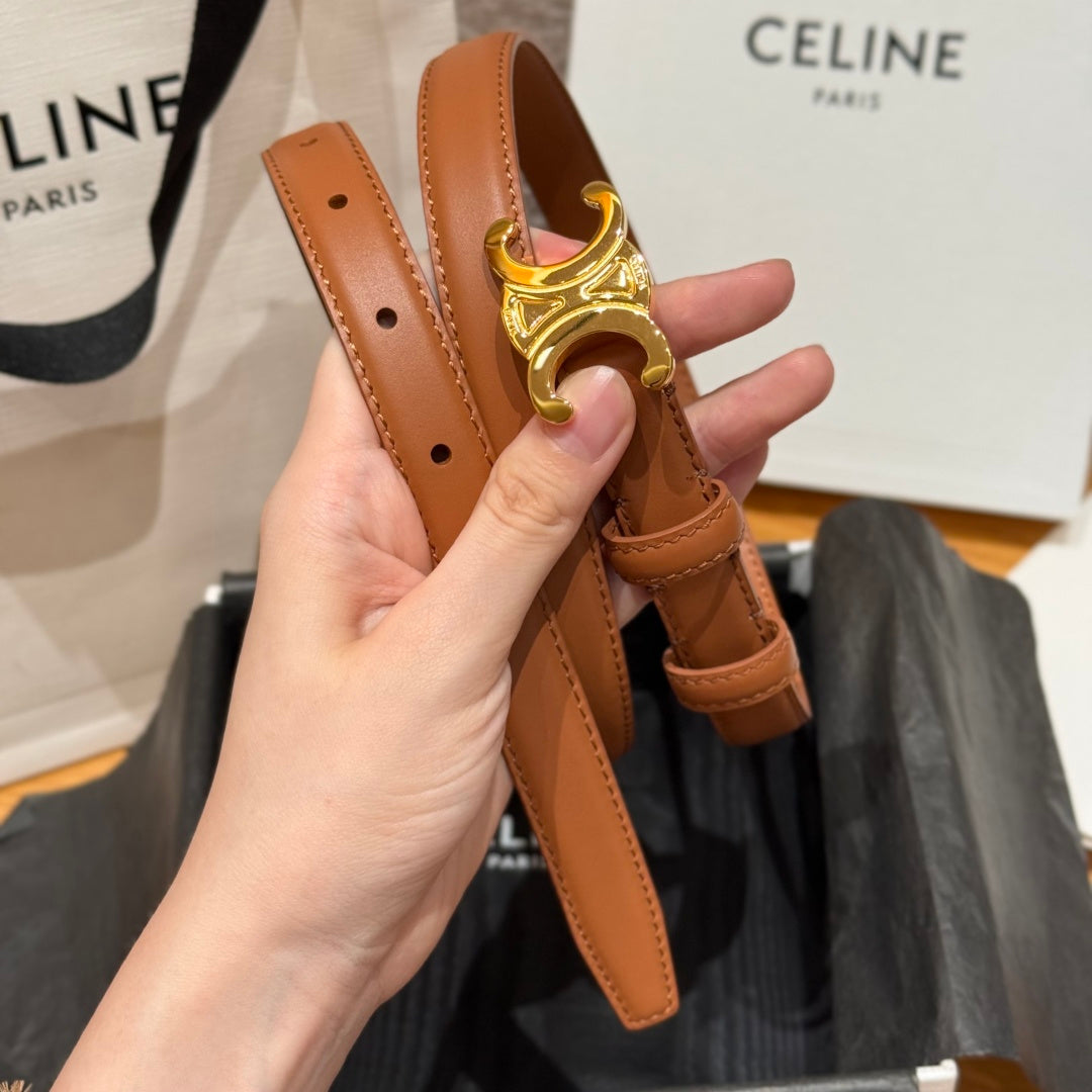 Ремінь Celine Triomphe з натуральної шкіри теляти — фото 6