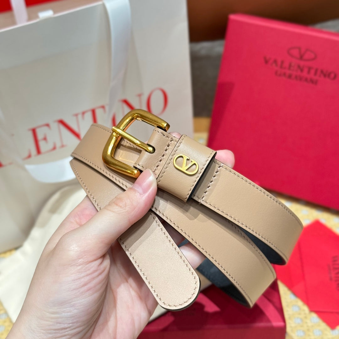 Ремінь Valentino з натуральної шкіри теляти — фото 2
