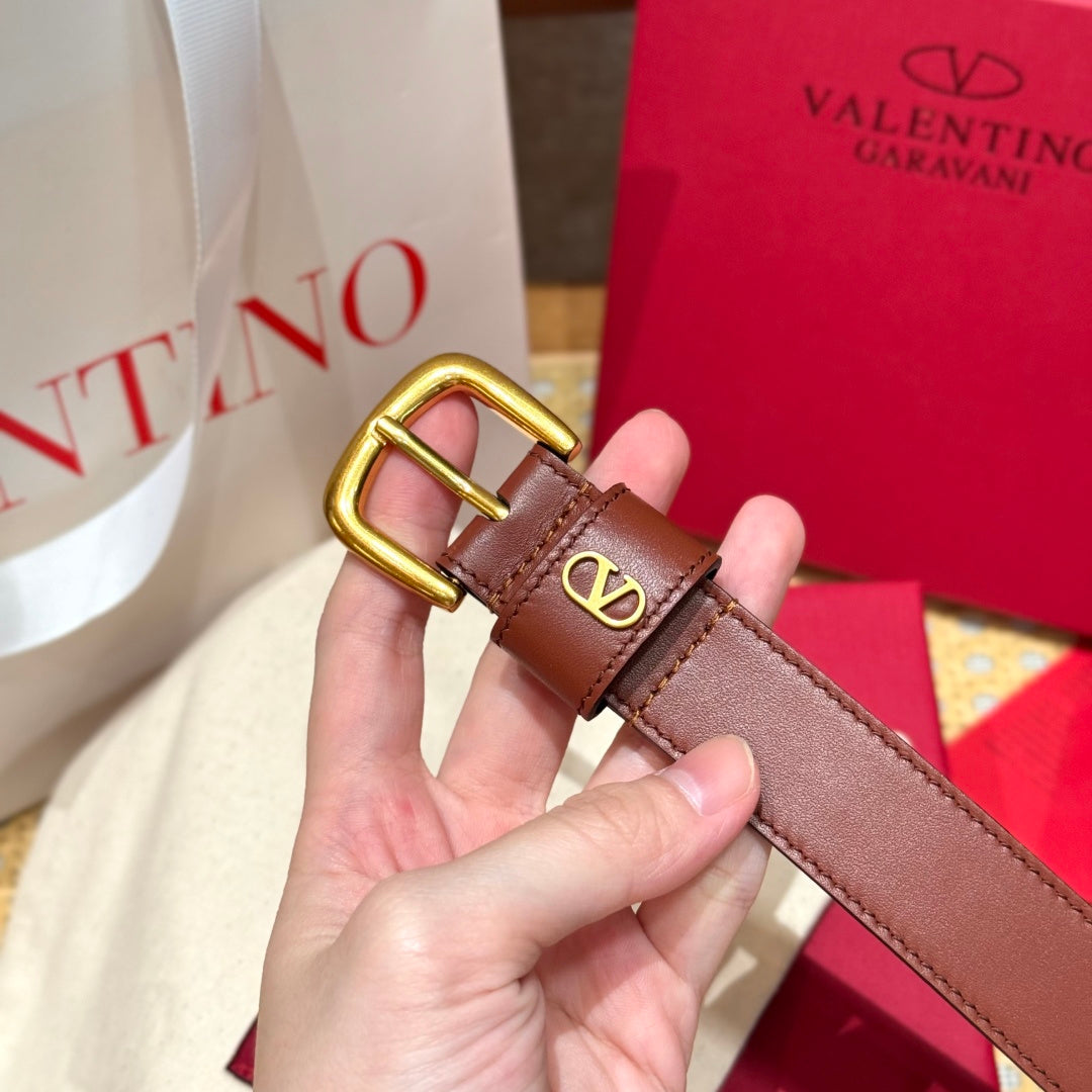 Ремінь Valentino з натуральної шкіри теляти — фото 3