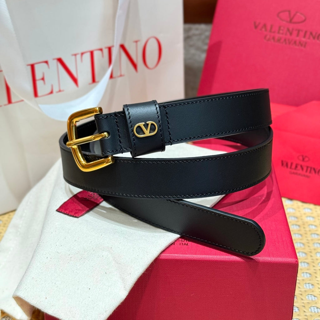 Ремінь Valentino з натуральної шкіри теляти — фото 1