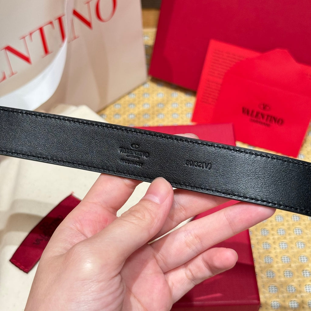 Ремінь Valentino з натуральної шкіри теляти — фото 4