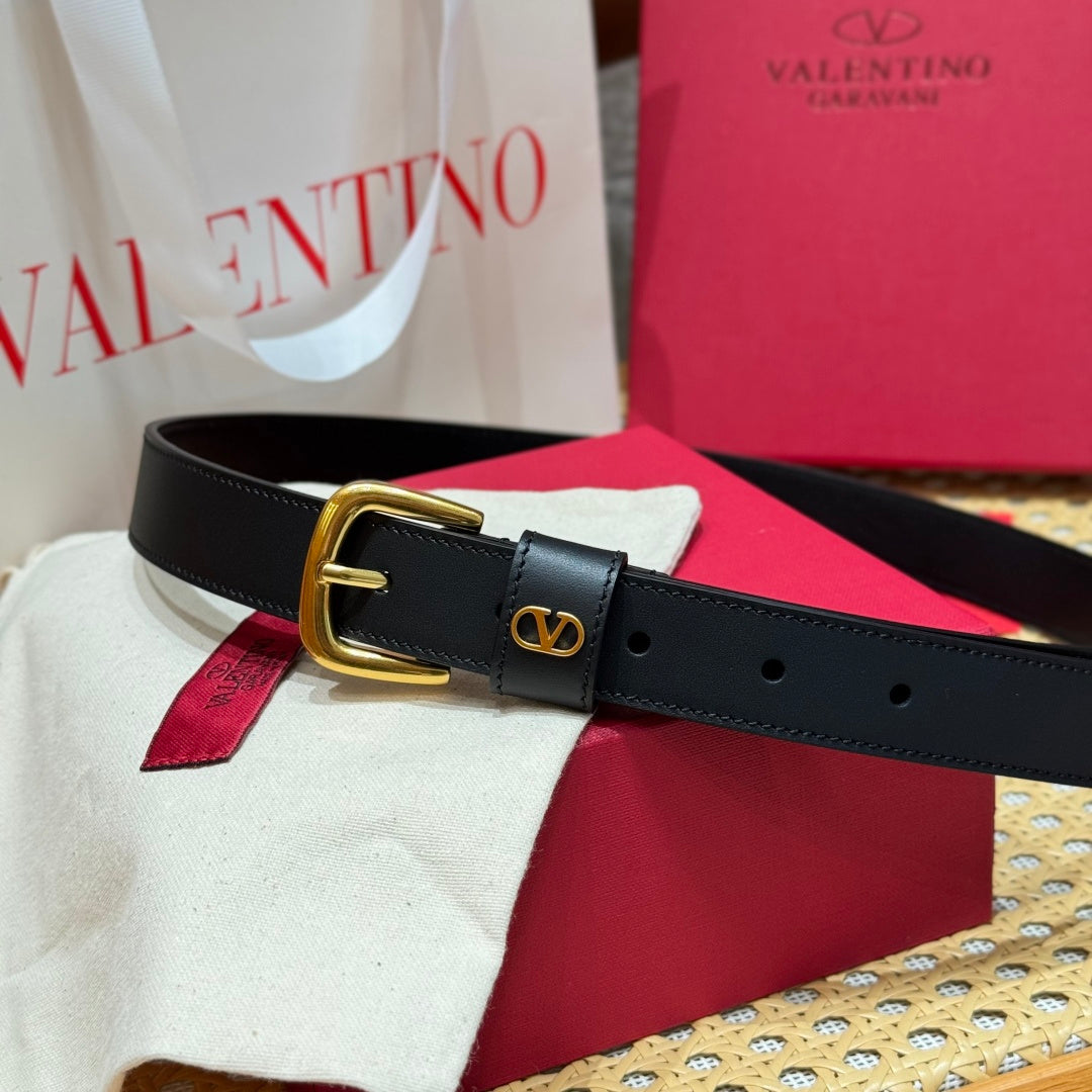 Ремінь Valentino з натуральної шкіри теляти — фото 2