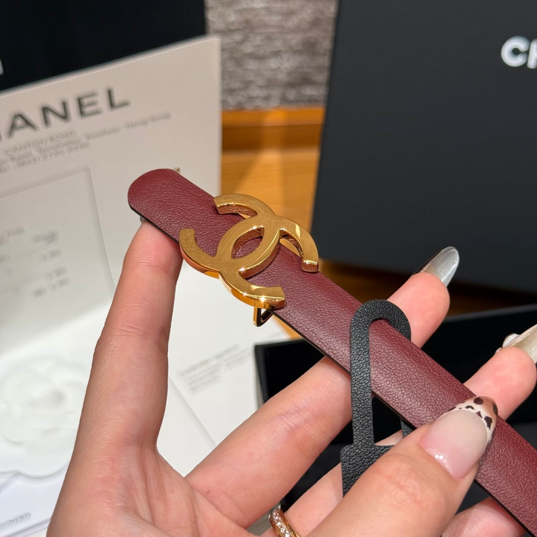 Ремінь Chanel з натуральної шкіри теляти — фото 6