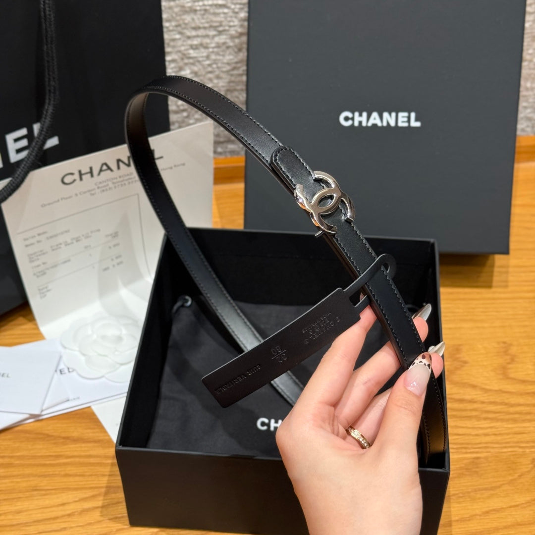 Ремінь Chanel з натуральної шкіри теляти — фото 3