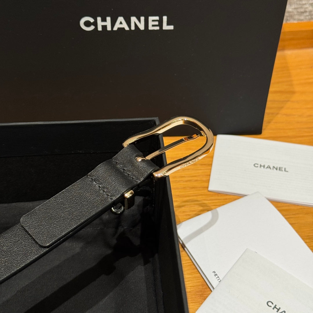 Ремінь Chanel з натуральної шкіри теляти з пряжкою-штифтом — фото 5