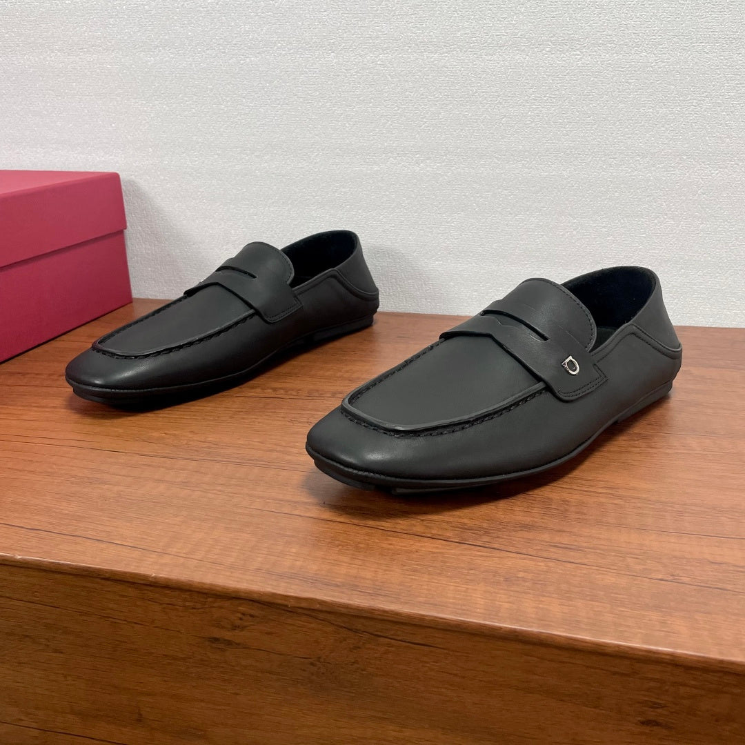Чоловічі шкіряні лофери Ferragamo чорні