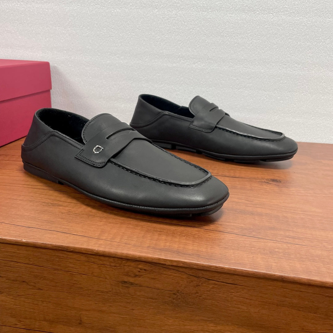 Чоловічі шкіряні лофери Ferragamo чорні