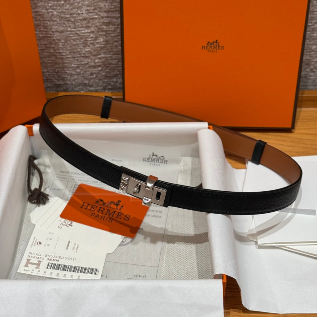 Ремінь Hermès з шкіри Epsom із золотистою пряжкою — фото 2