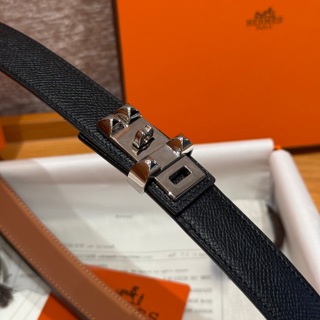 Ремінь Hermès з шкіри Epsom із золотистою пряжкою — фото 3