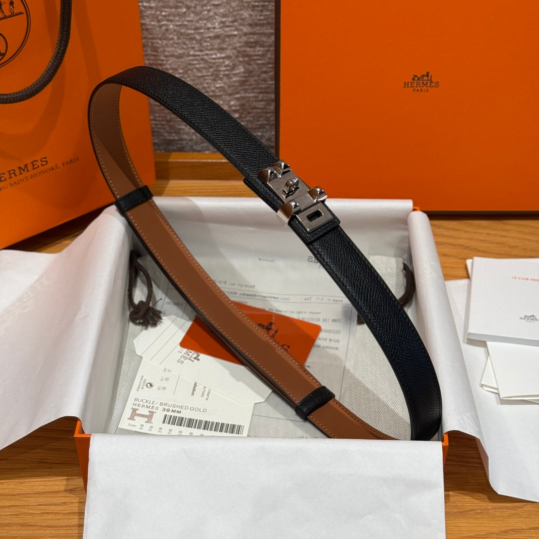 Ремінь Hermès з шкіри Epsom із золотистою пряжкою — фото 1