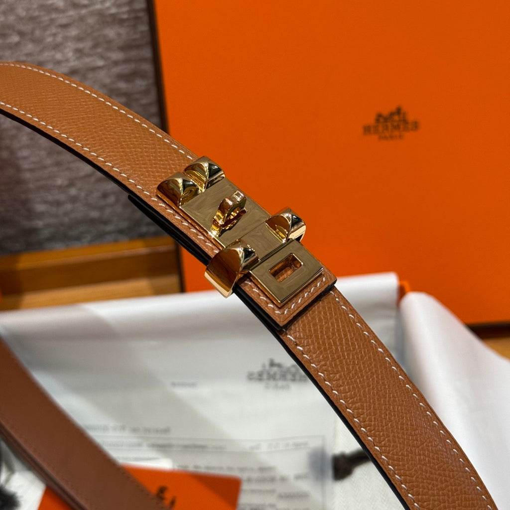 Ремінь Hermès з шкіри Epsom із золотистою пряжкою — фото 3