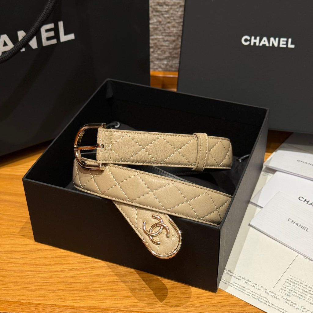 Ремінь Chanel з натуральної шкіри теляти — фото 6