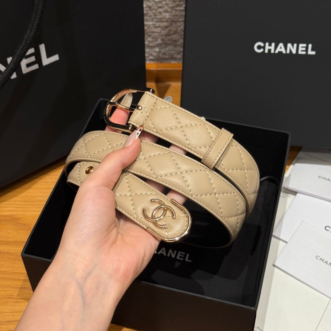 Ремінь Chanel з натуральної шкіри теляти — фото 3