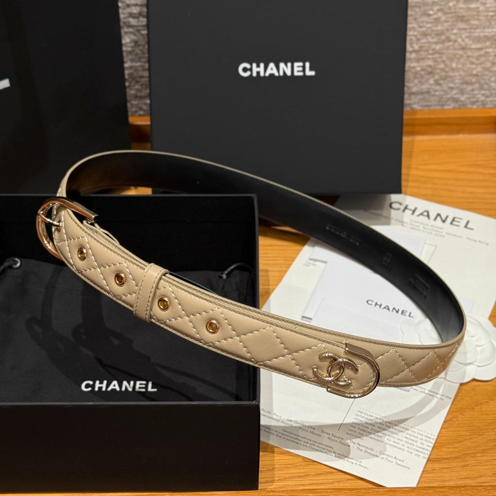 Ремінь Chanel з натуральної шкіри теляти — фото 2