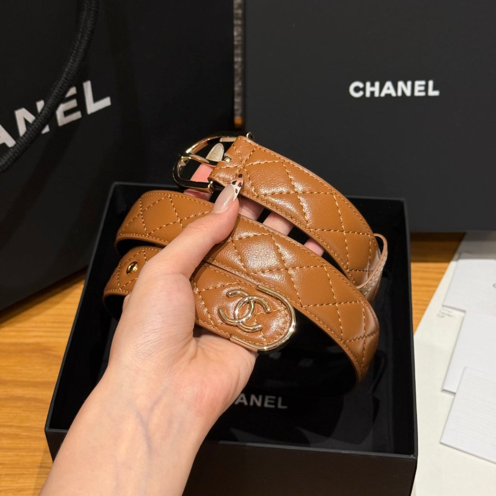 Ремінь Chanel з натуральної шкіри теляти — фото 3
