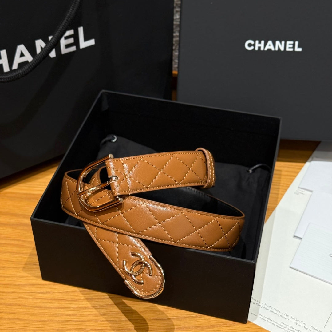 Ремінь Chanel з натуральної шкіри теляти — фото 6