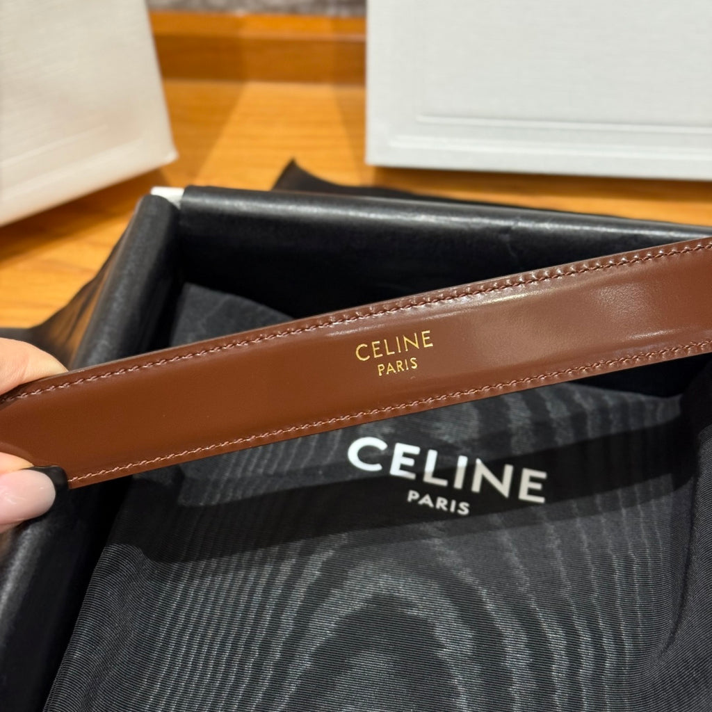 Ремінь Celine з натуральної шкіри теляти — фото 5