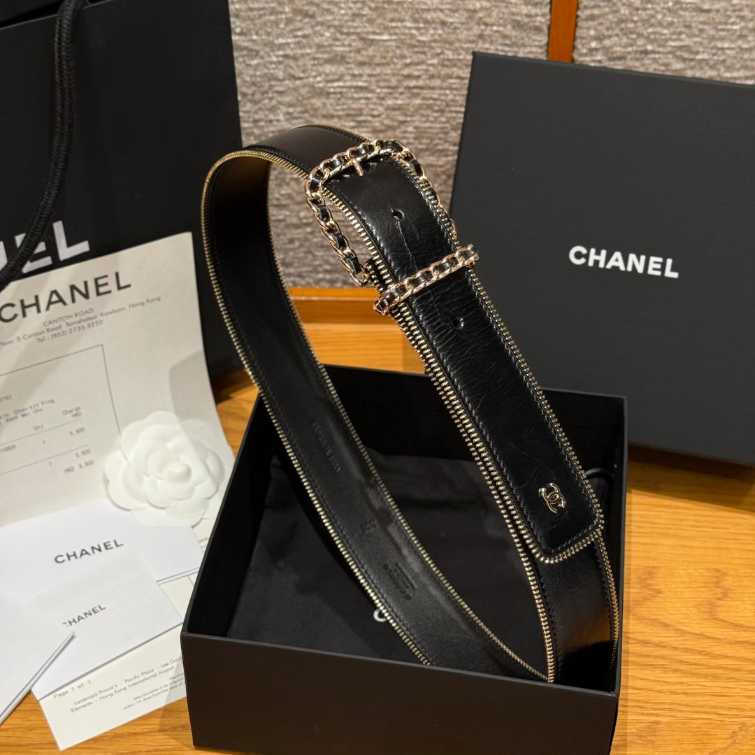 Ремінь Chanel з натуральної шкіри — фото 1