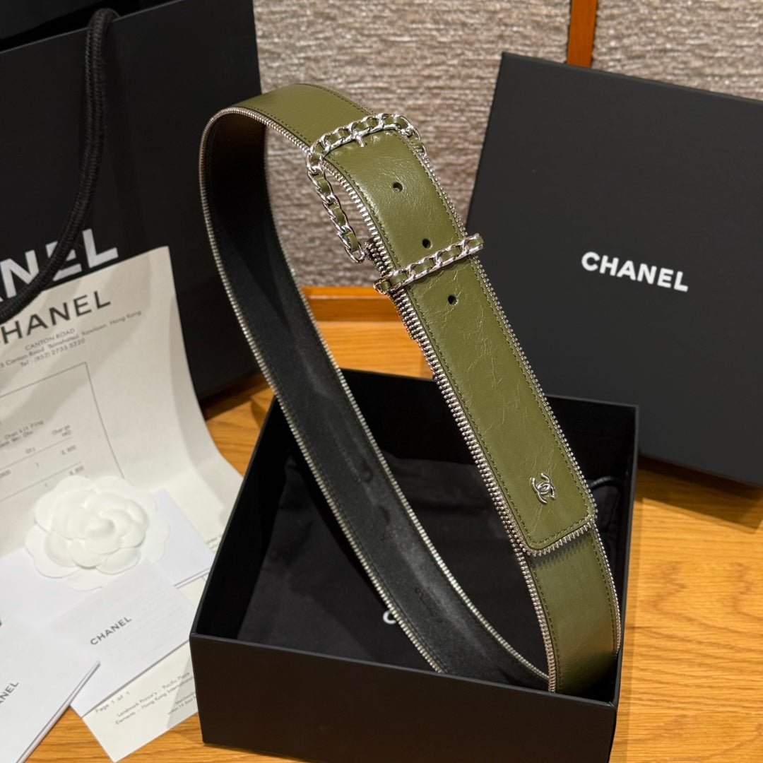 Ремінь Chanel з натуральної шкіри — фото 1