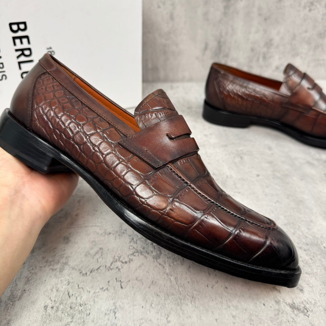 Чоловічі шкіряні лофери Berluti чорні