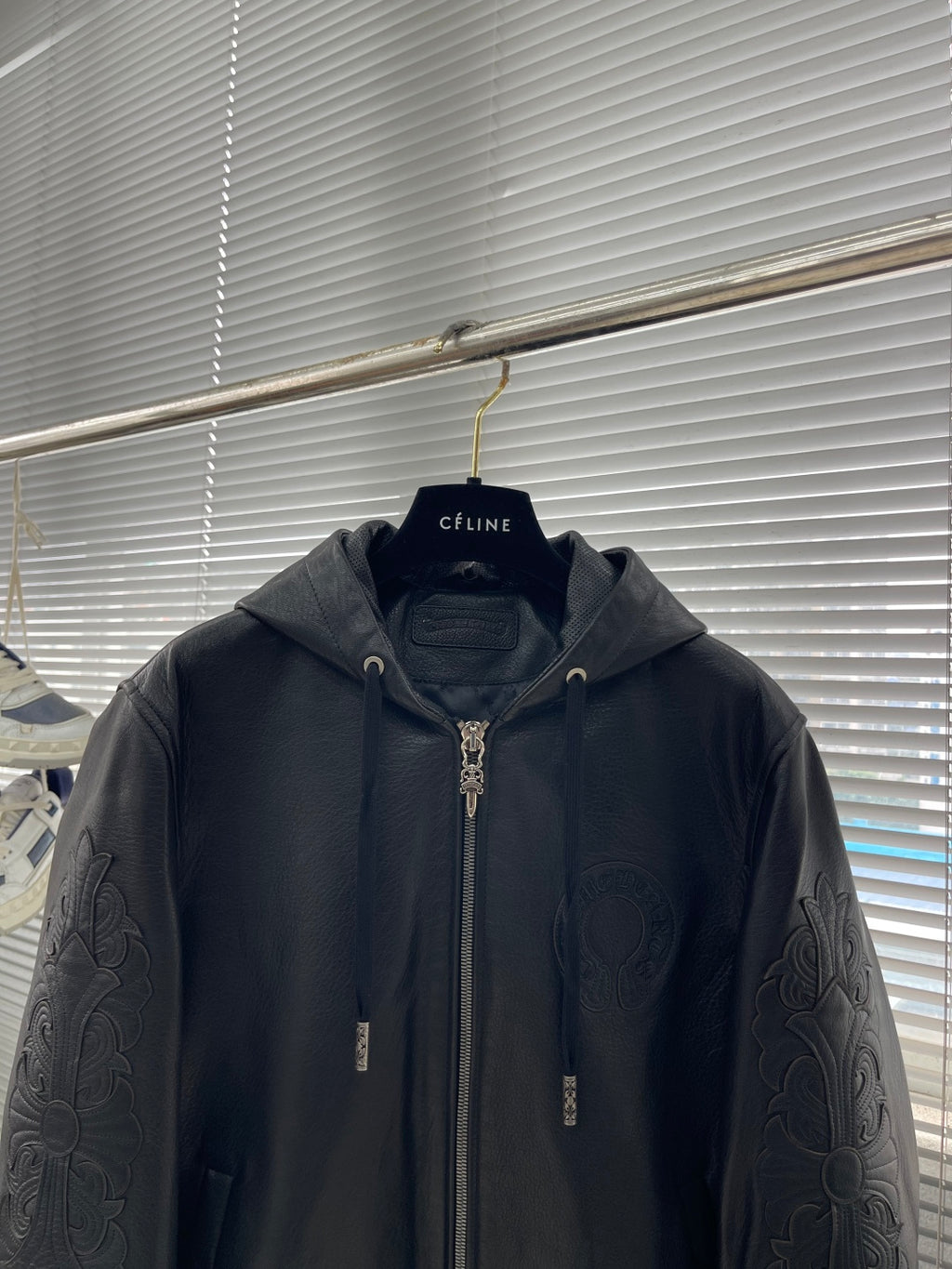 Шкіряна куртка Chrome Hearts — фото 2