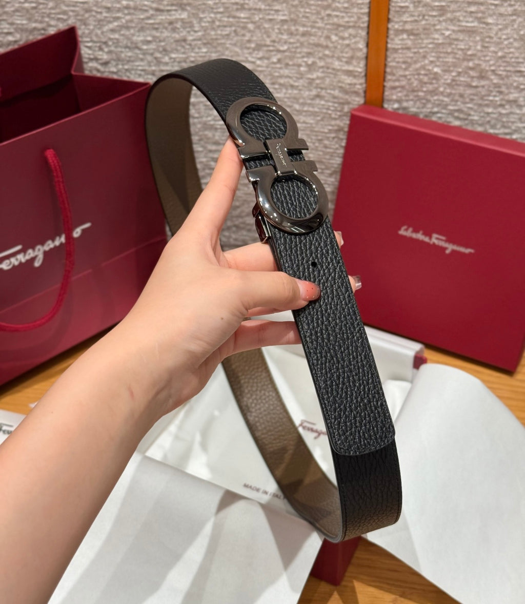 Ремінь Salvatore Ferragamo з шкіри — фото 4
