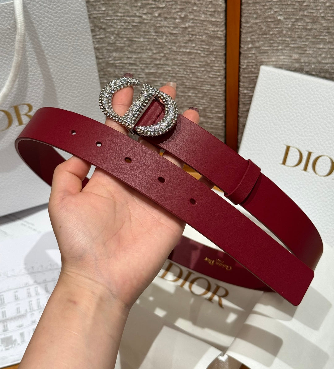 Ремінь Dior з натуральної шкіри теляти — фото 4