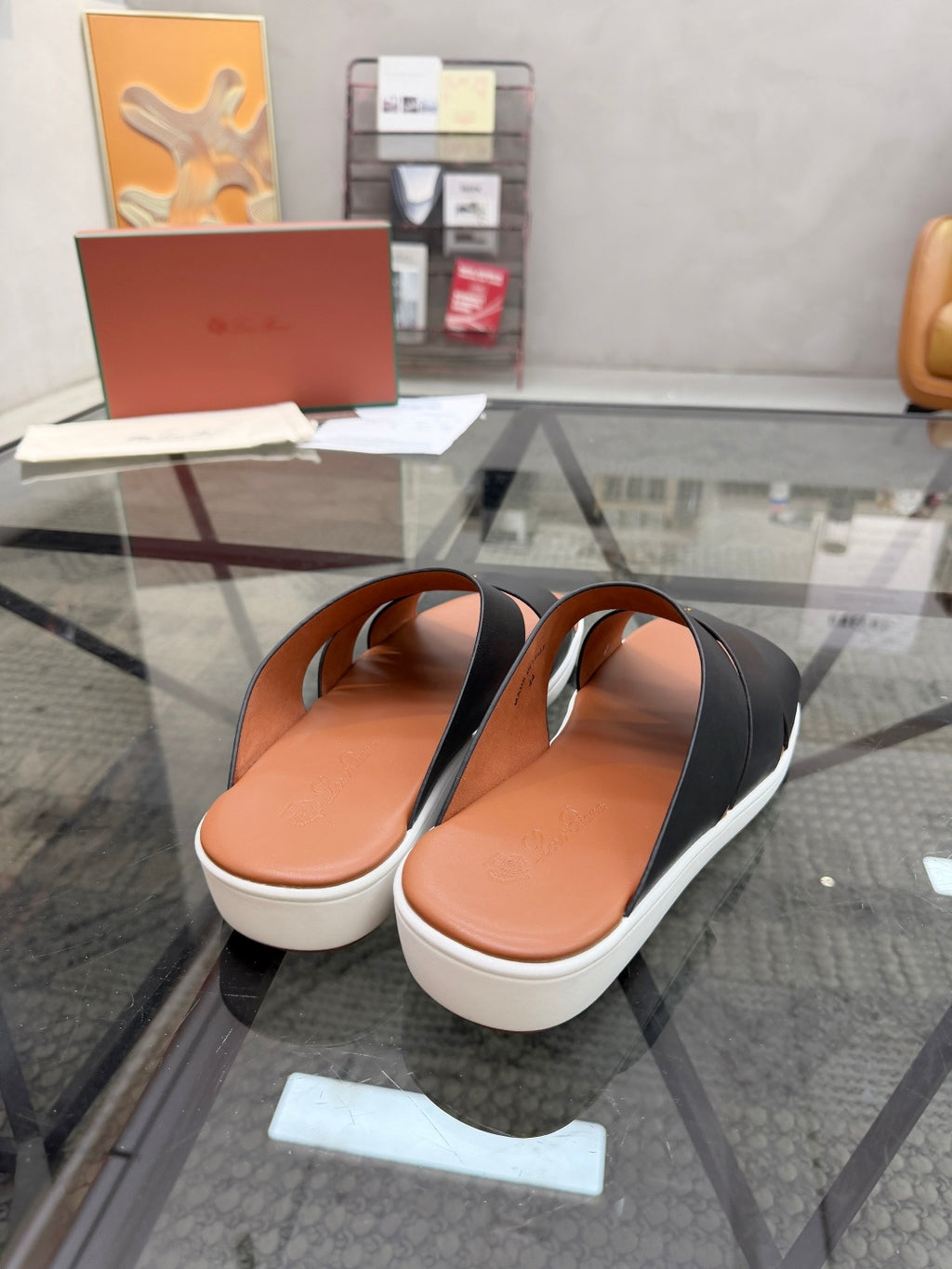 Шкіряні шльопанці Loro Piana