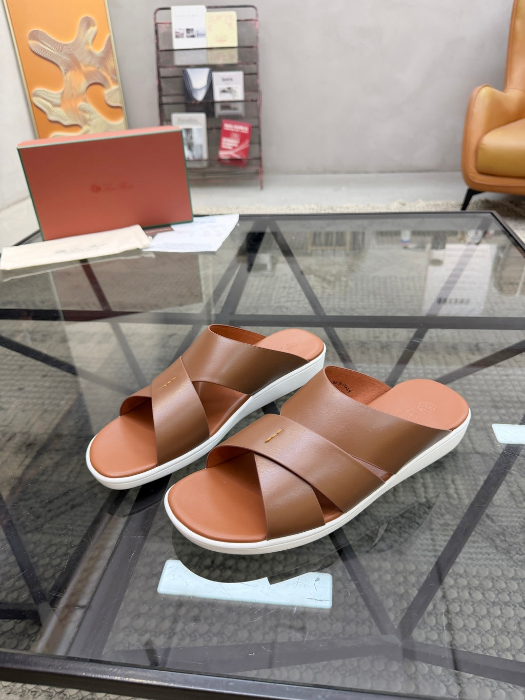 Шкіряні шльопанці Loro Piana