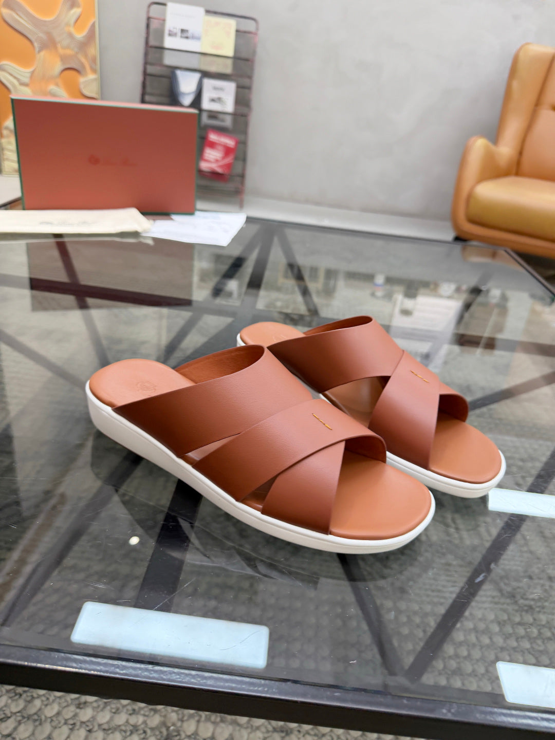 Шкіряні шльопанці Loro Piana