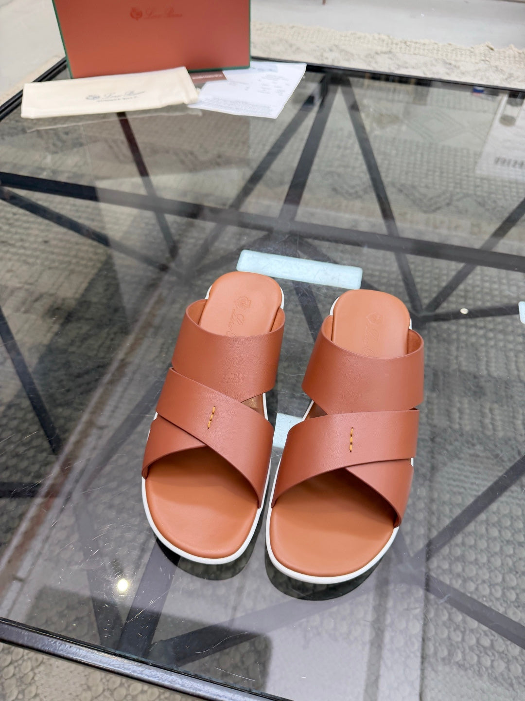 Шкіряні шльопанці Loro Piana