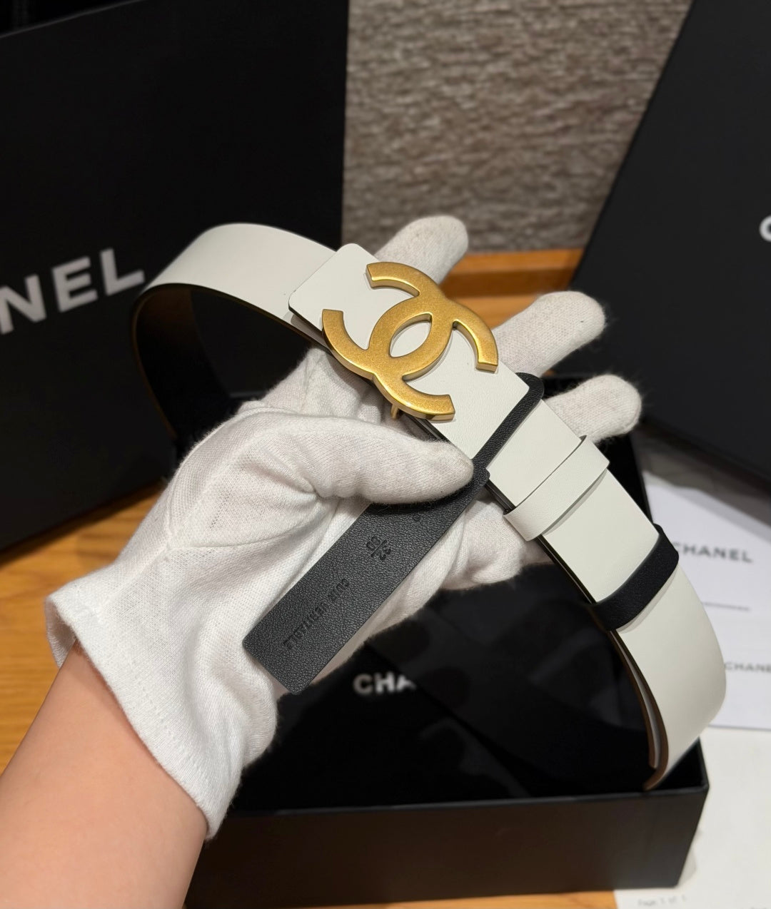 Ремінь Chanel з натуральної телячої шкіри