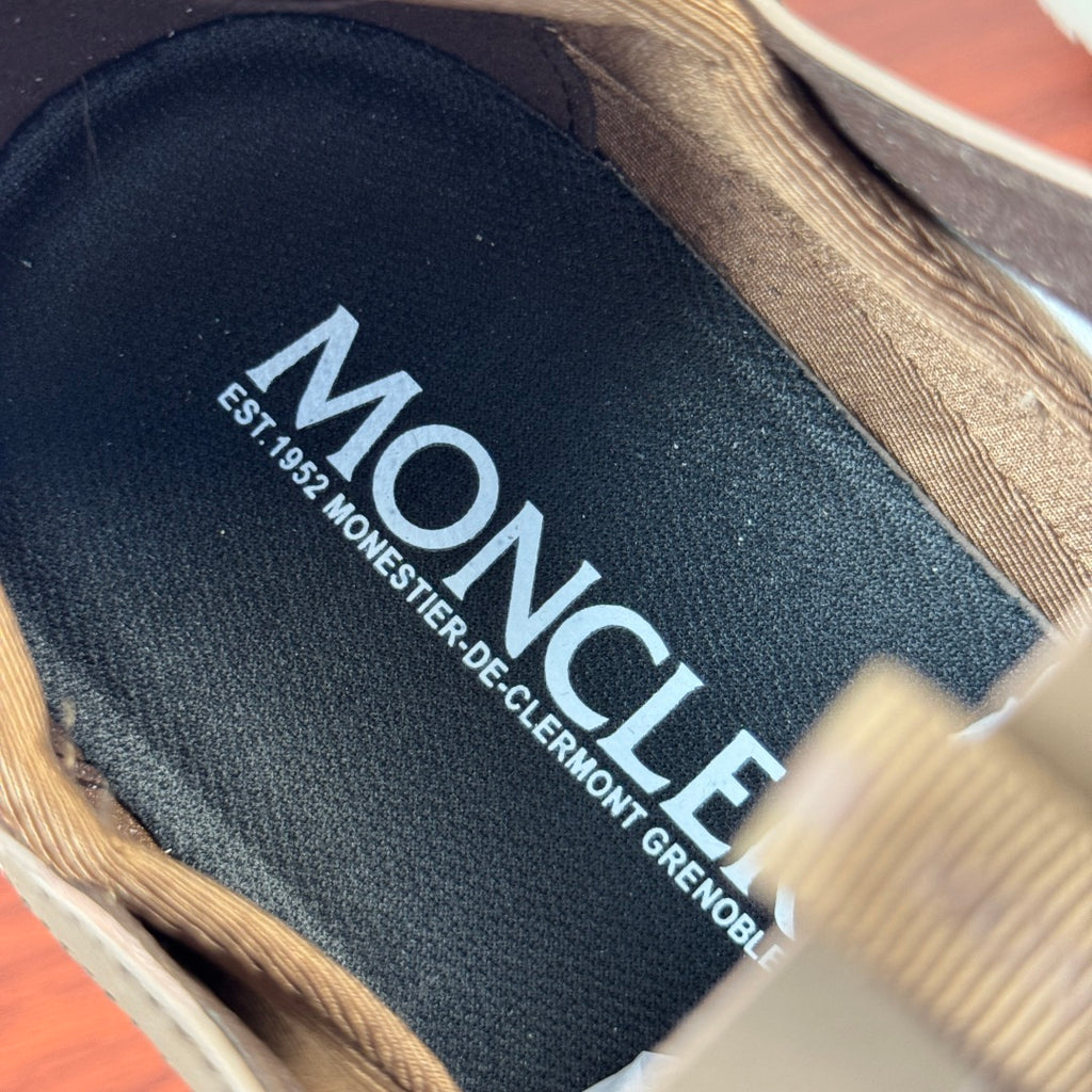 Шкіряні з текстилем кросівки Moncler Trailgrip LP — кавовий