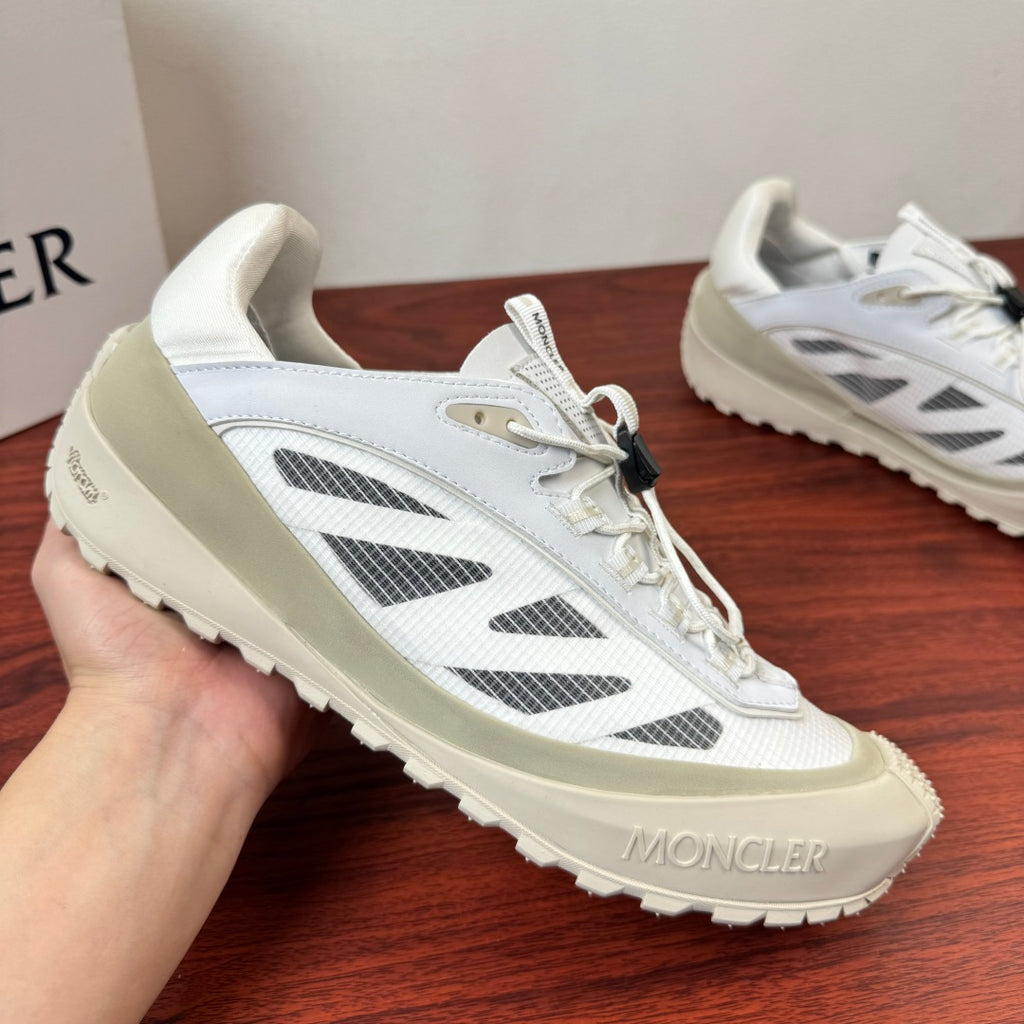 Шкіряні з текстилем кросівки Moncler Trailgrip LP — білий