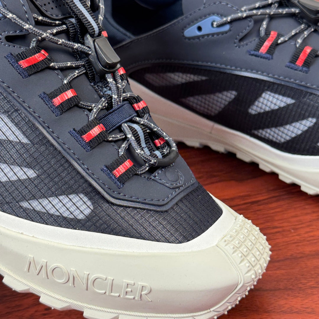 Шкіряні з текстилем кросівки Moncler Trailgrip LP — синій