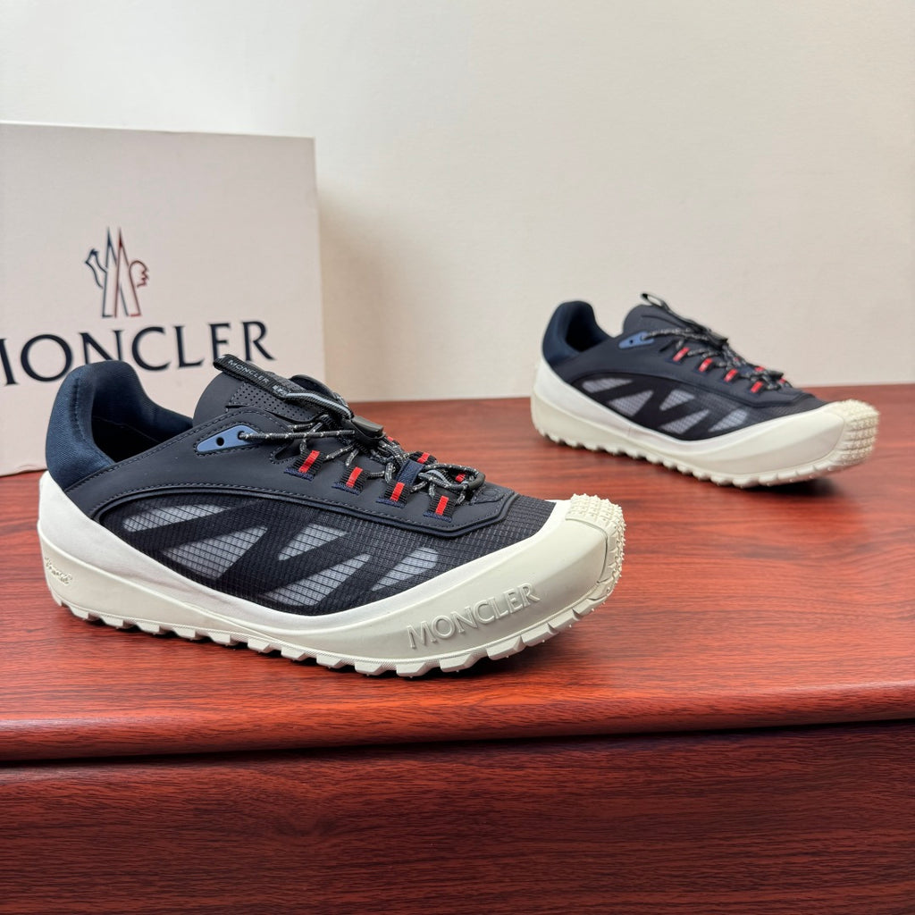 Шкіряні з текстилем кросівки Moncler Trailgrip LP — синій