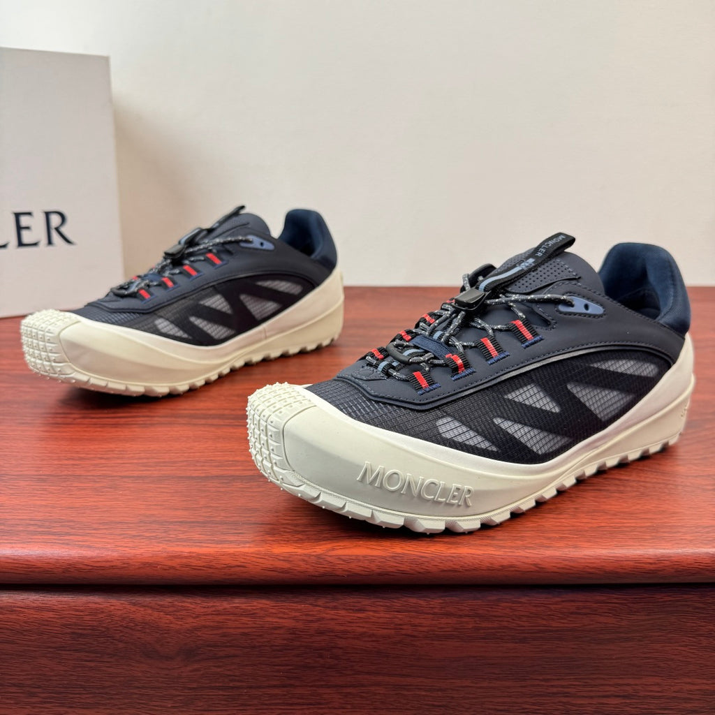 Шкіряні з текстилем кросівки Moncler Trailgrip LP — синій