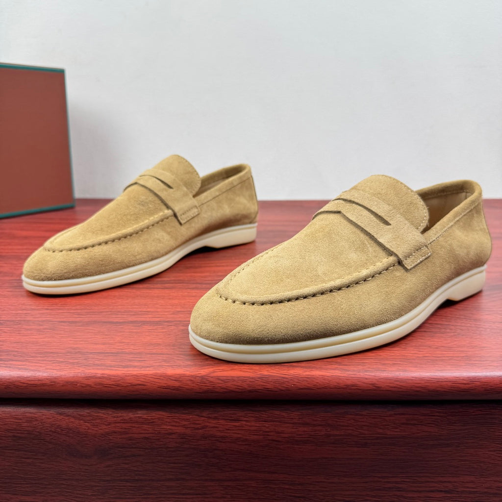 Замшеві лофери Loro Piana Summer Walk — хакі