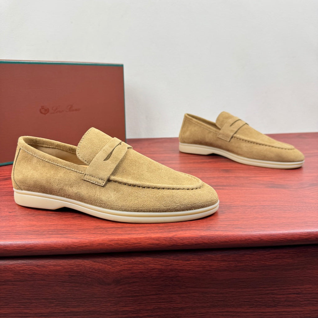 Замшеві лофери Loro Piana Summer Walk — хакі