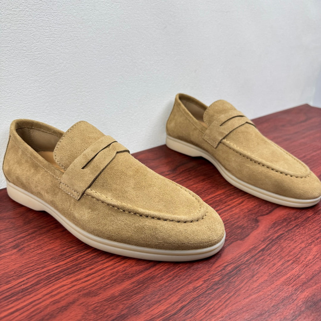 Замшеві лофери Loro Piana Summer Walk — хакі