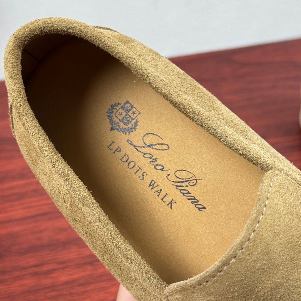 Замшеві лофери Loro Piana Summer Walk — хакі
