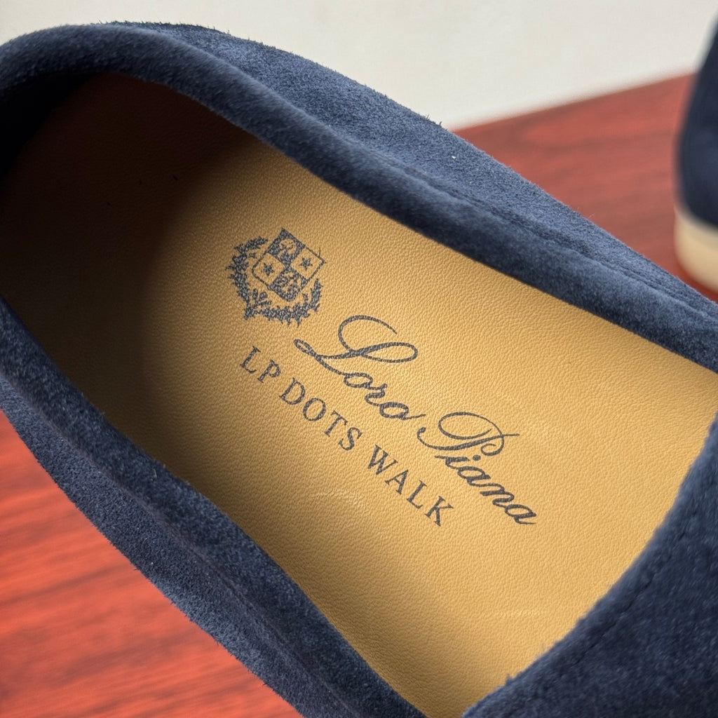 Замшеві лофери Loro Piana Summer Walk — темно-синій