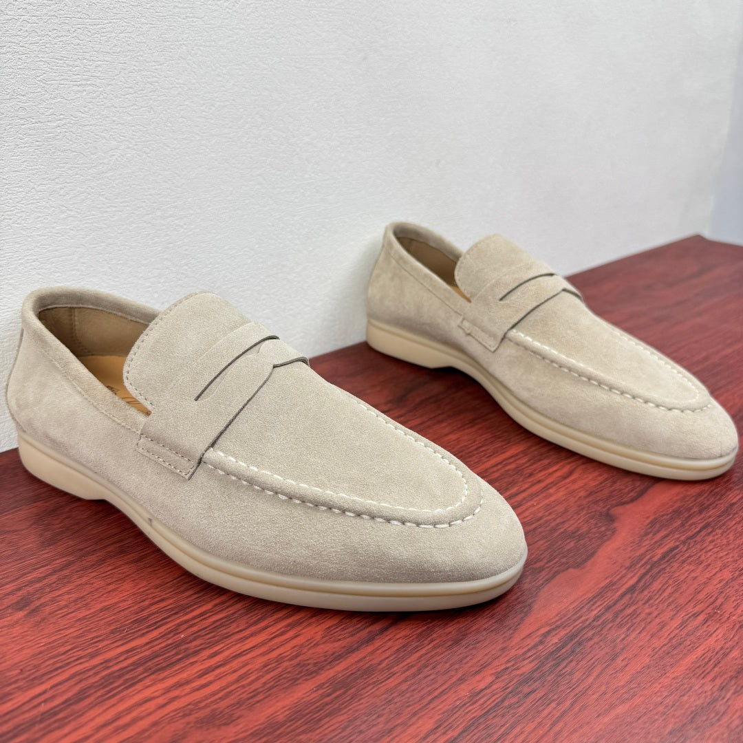 Замшеві лофери Loro Piana Summer Walk — бежевий